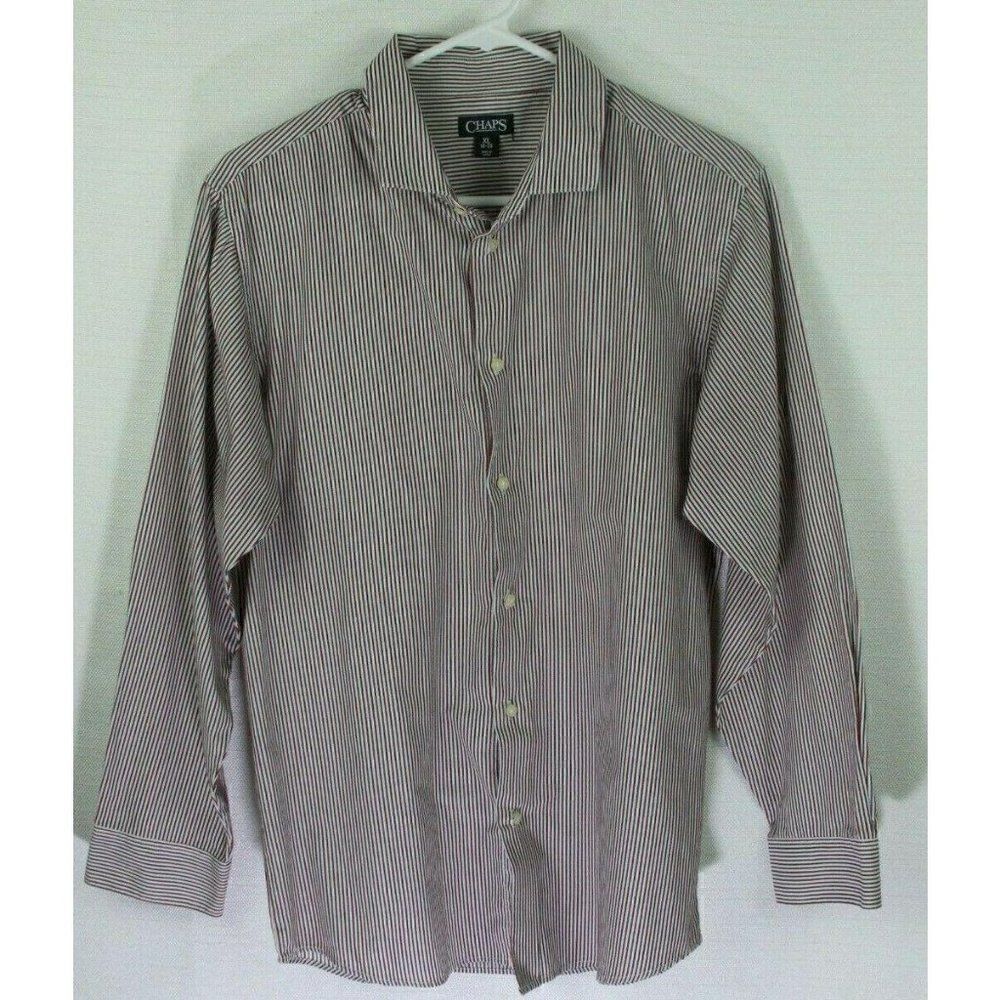 Boys Chaps XL 18 20 Dress Shirt Striped Long Sleeves